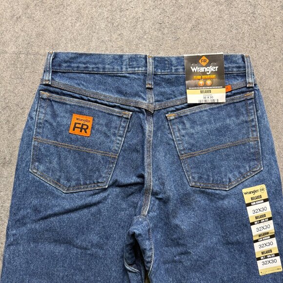 Wrangler Flame Resistant Jeans Men 32 x 30 Blue Relaxed Fit FR3W050 - Picture 6 of 16